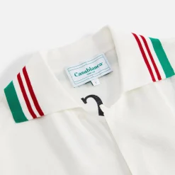 Clearance Casablanca Knitted Casa Way Collar Shirt White
