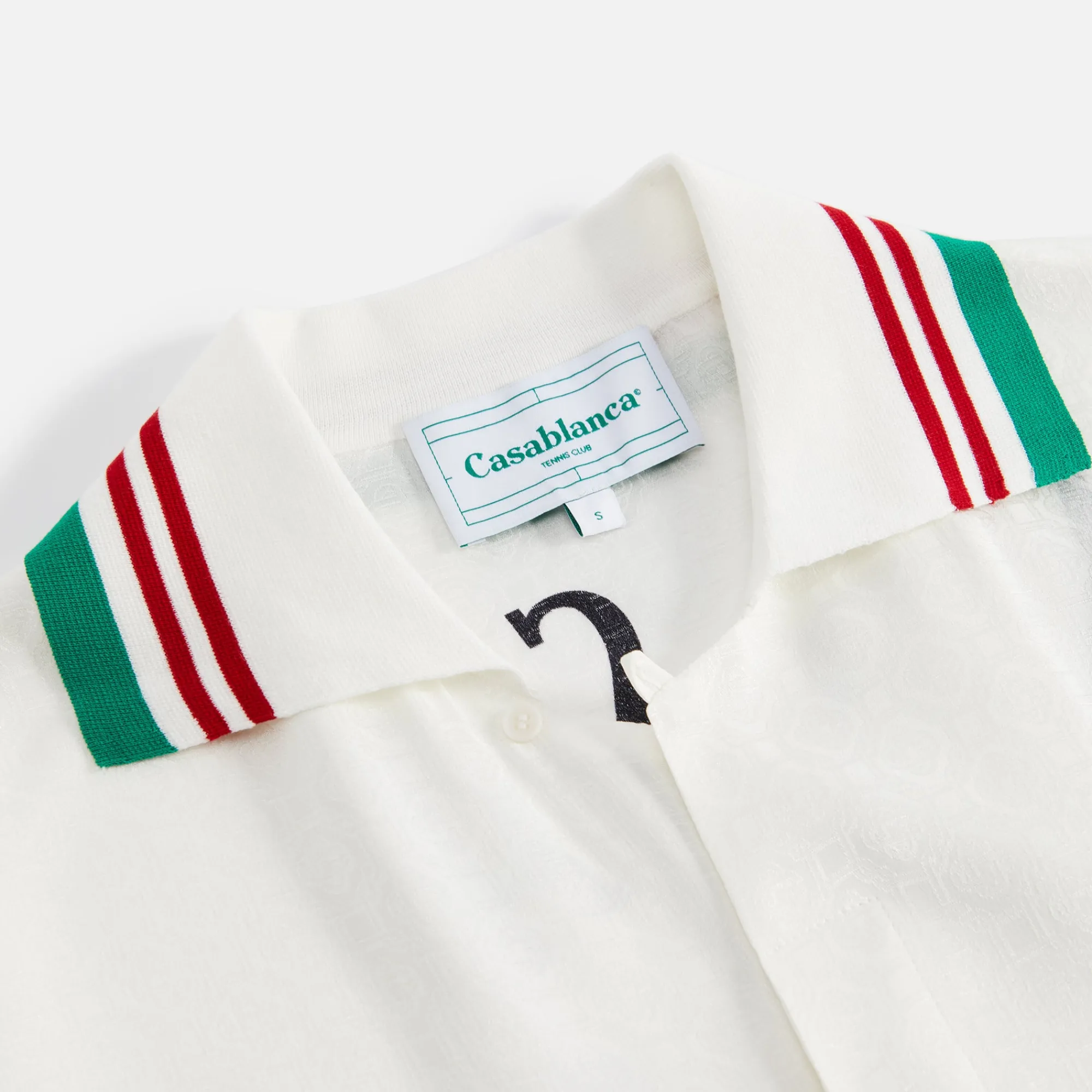 Clearance Casablanca Knitted Casa Way Collar Shirt White