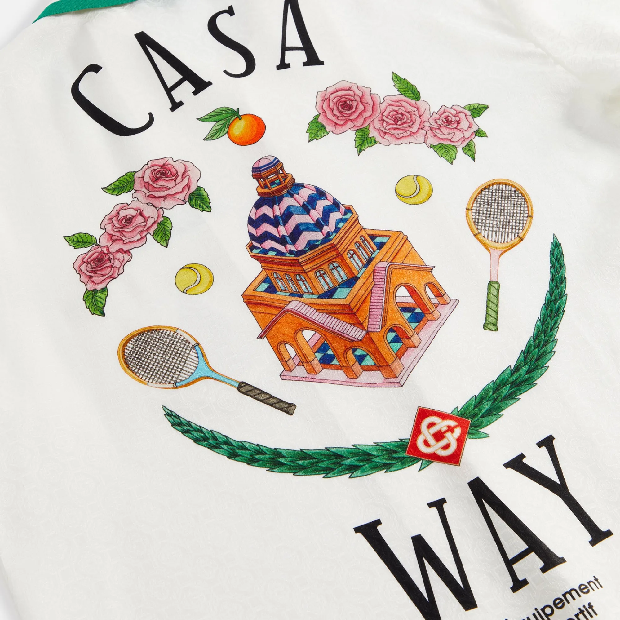 Clearance Casablanca Knitted Casa Way Collar Shirt White