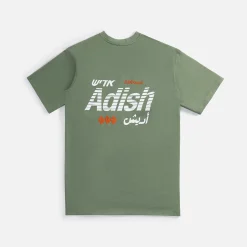 Shop Adish Kora Logo Tee Olive Green