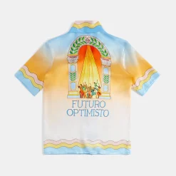 Shop Casablanca La Danse Cuban Collar Shirt Multicolour