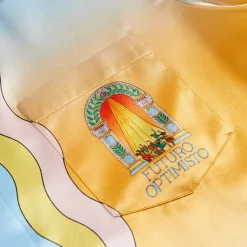 Shop Casablanca La Danse Cuban Collar Shirt Multicolour