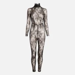 Shop Kim Shui Lace Jumpsuit Black