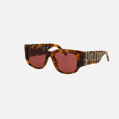 Outlet Palm Angels Laguna Sunglasses Light Havana / Burgundy