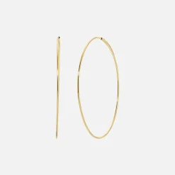 Online Isa Grutman Large Thin Hoops 14K Gold Yellow Gold