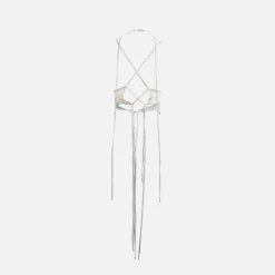 Hot Hyein Seo Layered Halter Top Light Grey / Ivory
