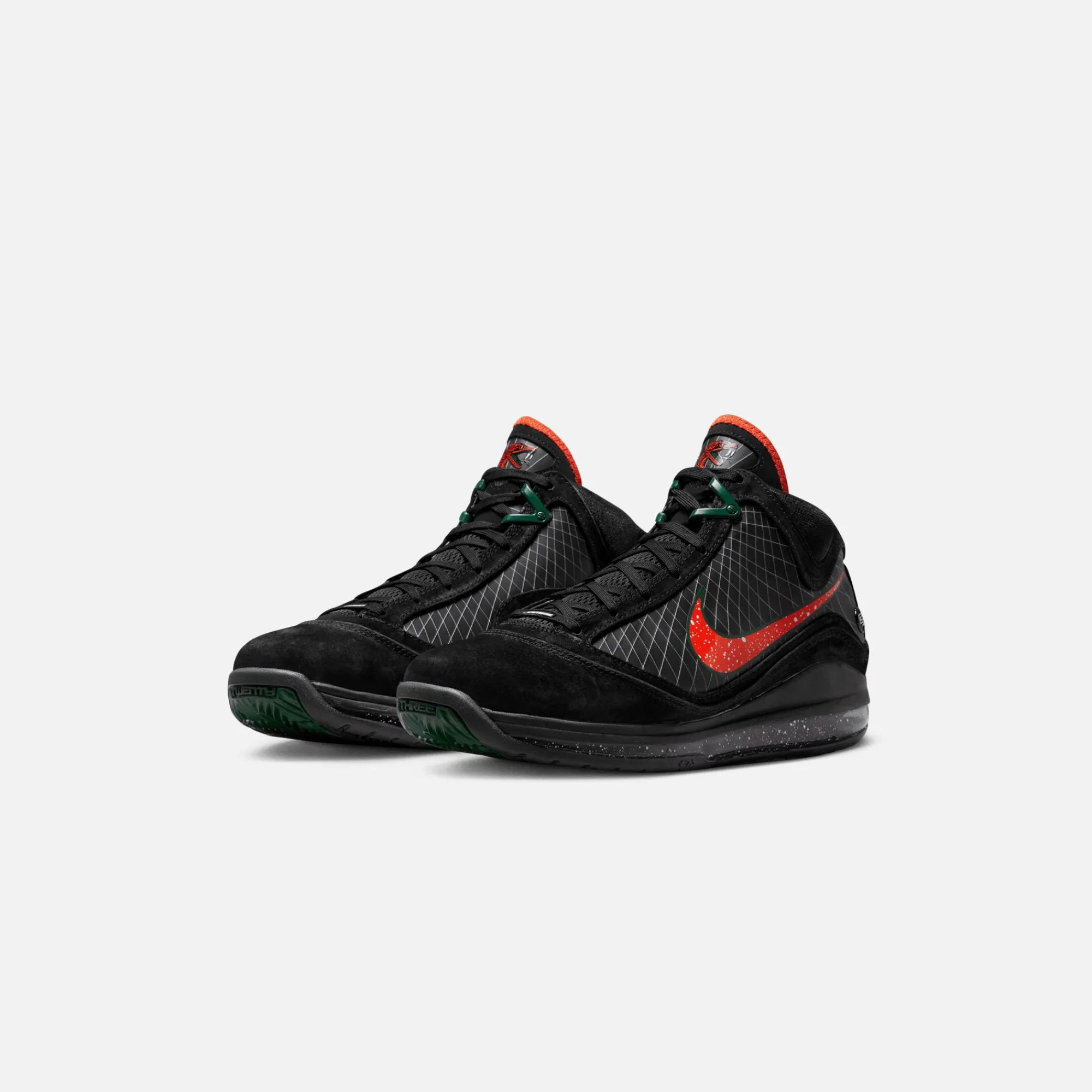 Sale Nike Lebron Vii Black / Team Orange / Gorge Green / White