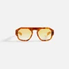 Cheap Flatlist Lefty Fancy Amber Tortoise Sunglasses Amber Gradient