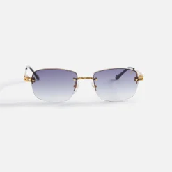 Cheap Vintage Frames L'Enfant 24Kt Gold Terrible Asphalt Gradient Grey