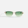 Shop Vintage Frames L'Enfant Terrible 24Kt Gold G15 Green