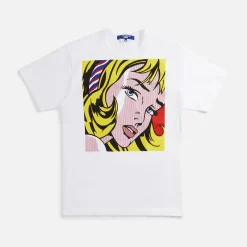 Best Sale Junya Watanabe Man Lichtenstein Print Tee White