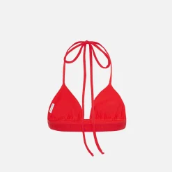 Best Brandon Blackwood Logo Halter Bikini Top Red