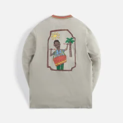Shop Nicholas Daley Long Sleeve Calypso Tee Washed Green