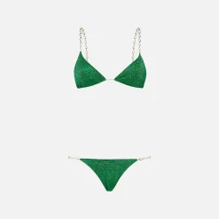Online Oseree Lumiere O Chain Bikini Emerald Green