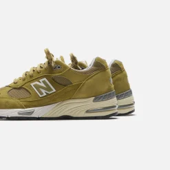 New New Balance Made In Uk 991 Green Moss / Cloud Cream / White