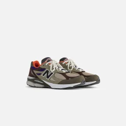 Shop New Balance Made In Us 990 V3 Tan / Blue