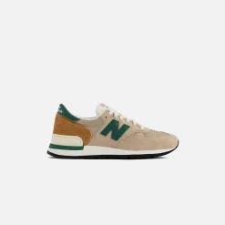 Shop New Balance Made In Usa 990 V1 Tan / Green