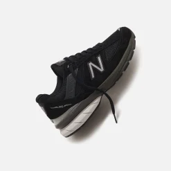 Fashion New Balance Made In Usa Wmns 990V5 Black / Silver