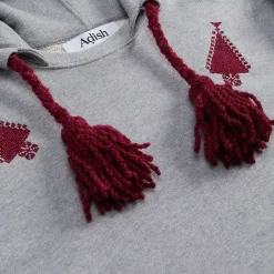 Flash Sale Adish Makhlut Lakiya Tassels Hoodie Grey