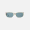 Cheap Garrett Leight Mayan White / Blue Lens