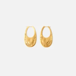Shop Coperni Medium Swipe Earring Gold