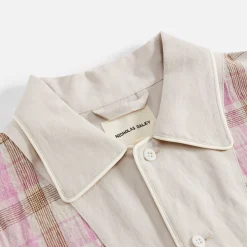 Sale Nicholas Daley Mento Shirt Pink / Ivory Check