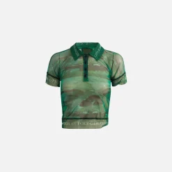 Discount Ottolinger Mesh Polo Tee Brook Print
