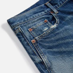 Outlet Saint Laurent Mick Jeans Authentic Vintage Blue