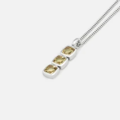 New Tom Wood Mini Cushion Pendant Olive Quartz
