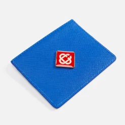 Cheap Casablanca Monogram Leather Card Holder Blue