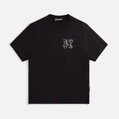 Flash Sale Palm Angels Monogram Regular Tee Black / Off White
