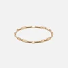 Fashion Maor Monolinka 4Mm Bracelet In Yellow With White Diamond Edging Gold