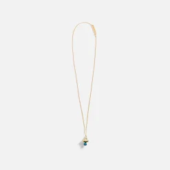 New Ambush Mushroom Charm Necklace Gold Multi