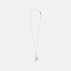 Best Sale Ambush Mushroom Charm Necklace Silver / Orange