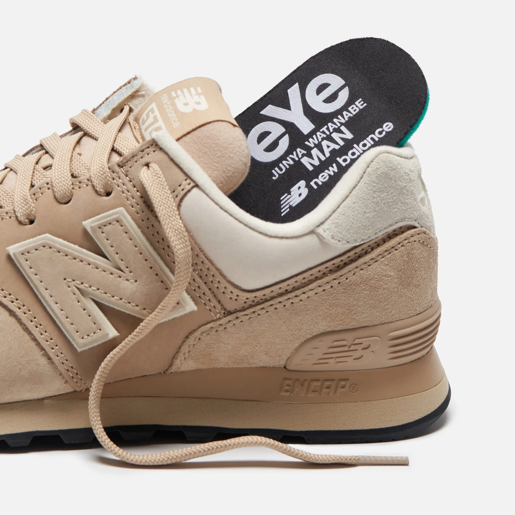 Clearance CDG Pocket New Balance X Junya Watanabe 574 Pig Suede Nubuck Beige