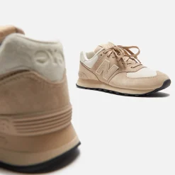 Clearance CDG Pocket New Balance X Junya Watanabe 574 Pig Suede Nubuck Beige