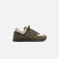 Store CDG Pocket New Balance X Junya Watanabe 574 Pig Suede Nubuck Khaki / Off White