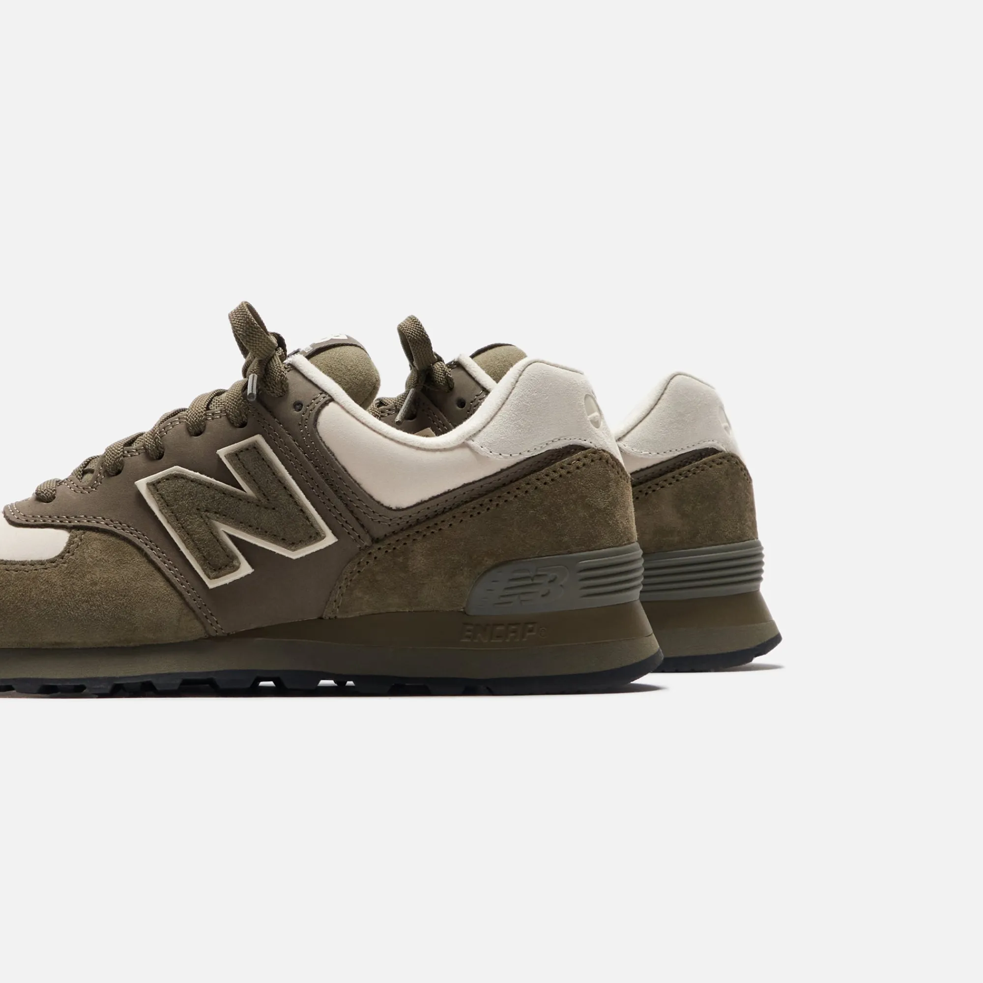 Store CDG Pocket New Balance X Junya Watanabe 574 Pig Suede Nubuck Khaki / Off White