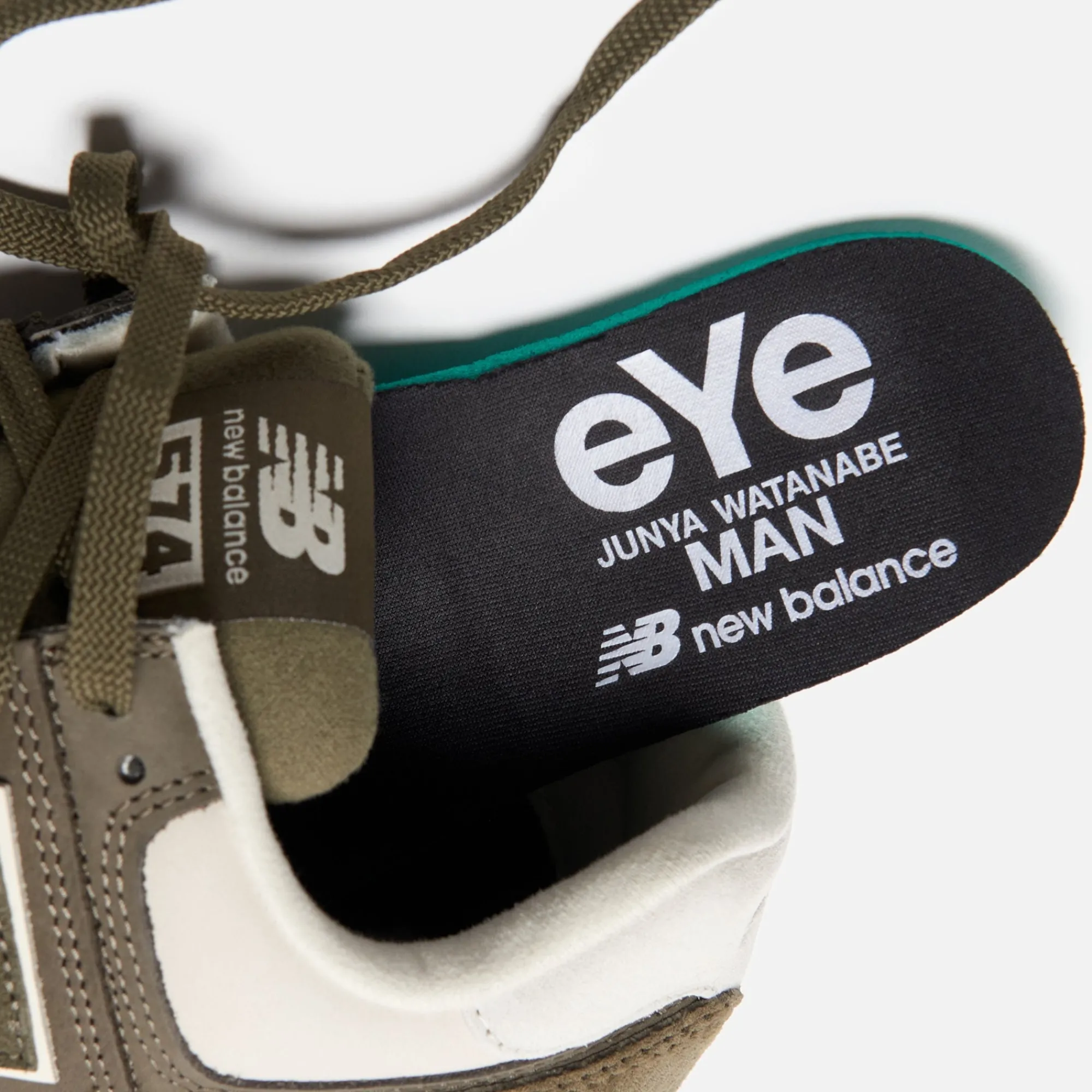 Store CDG Pocket New Balance X Junya Watanabe 574 Pig Suede Nubuck Khaki / Off White