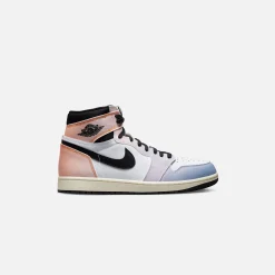 Discount Jordan Nike Air1 High Og Vivid Orange / Iced Lilac / True Blue / Black