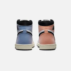 Discount Jordan Nike Air1 High Og Vivid Orange / Iced Lilac / True Blue / Black