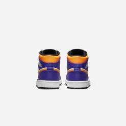 Cheap Jordan Nike Air1 Mid Purple/ White / Yellow / Black