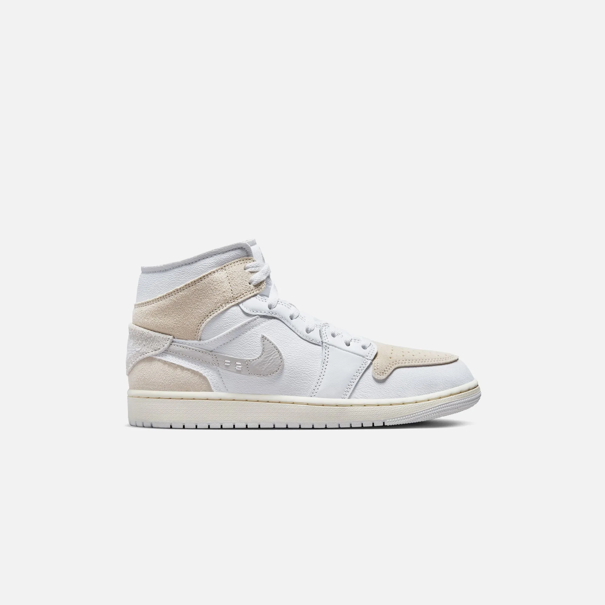 Discount Jordan Nike Air1 Mid Se White / Tech Grey / Sail / Light Orewood Brown