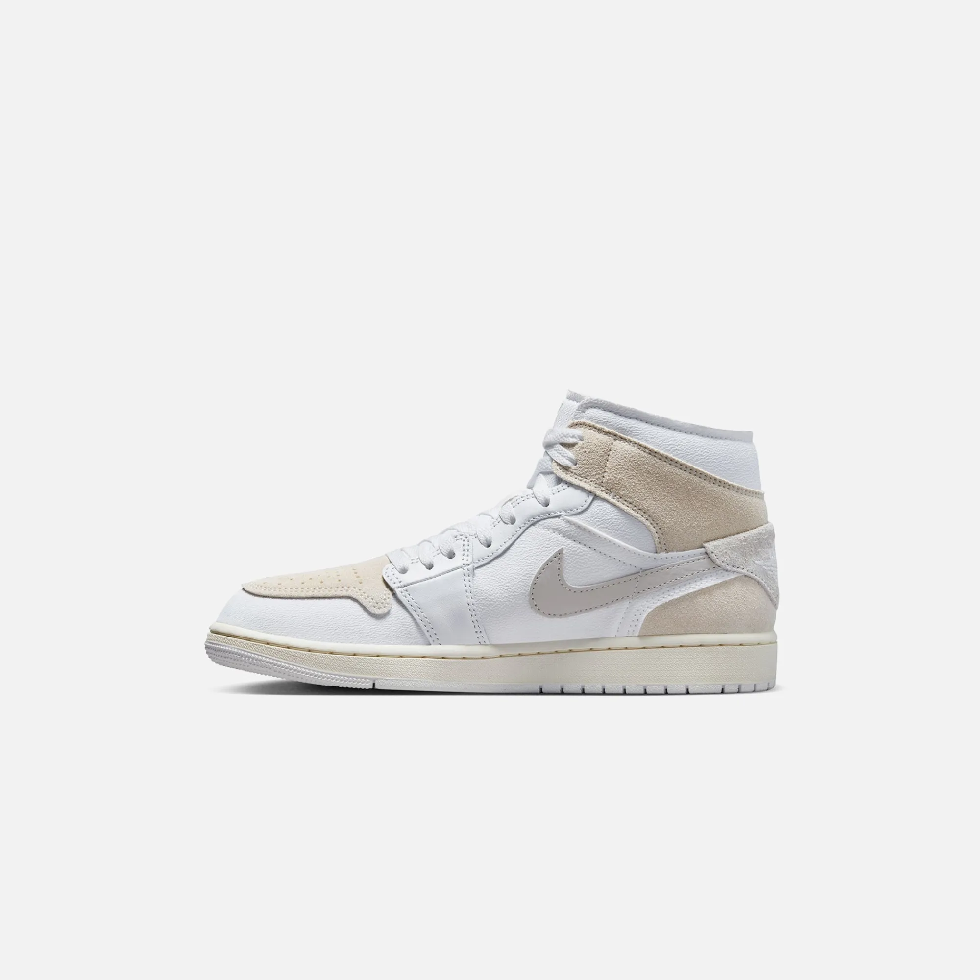 Discount Jordan Nike Air1 Mid Se White / Tech Grey / Sail / Light Orewood Brown