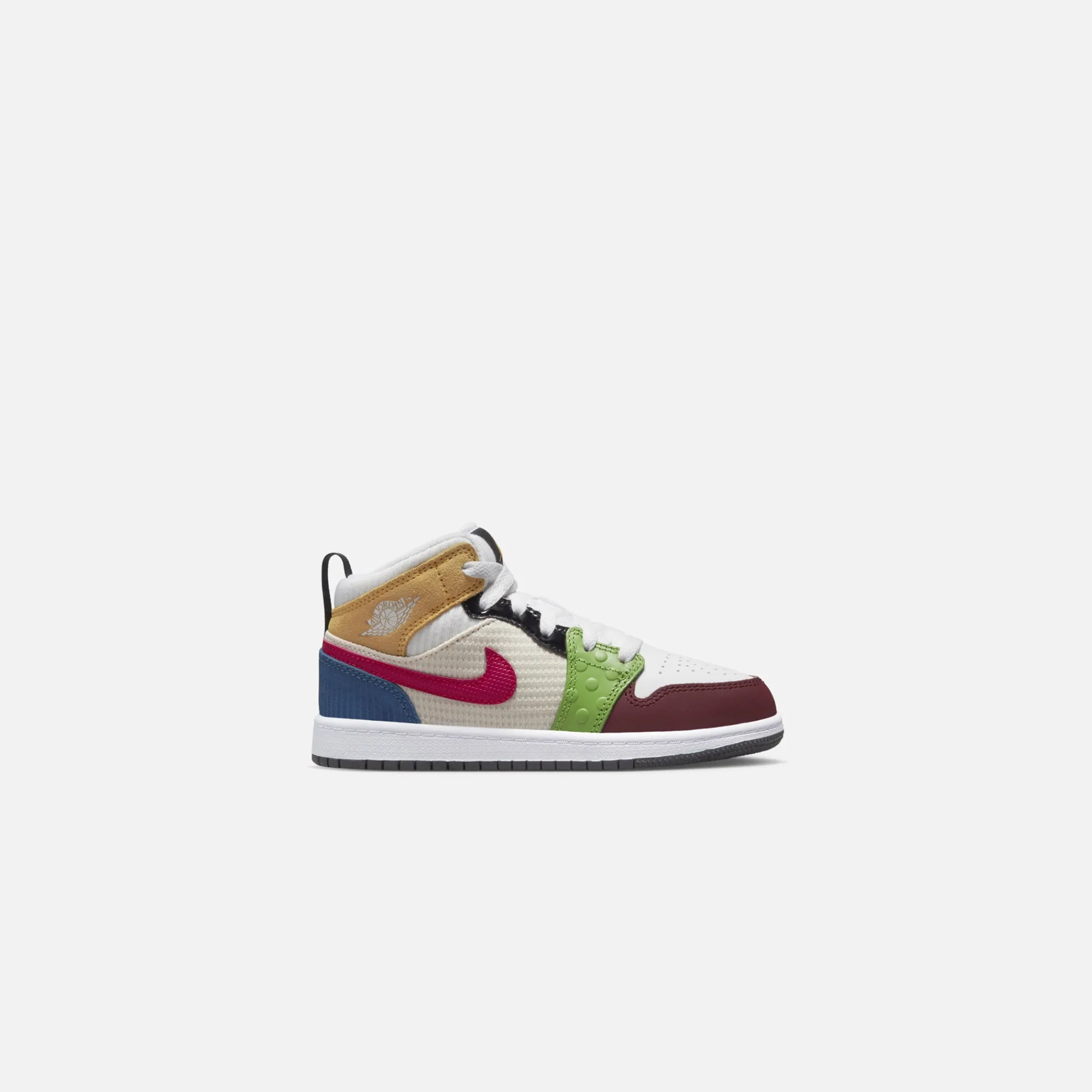 Outlet Jordan Nike Air1 Mid Se White / Gym Red / Black / Pearl White