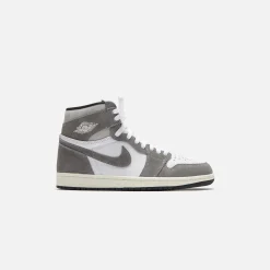 Hot Jordan Nike Air1 Retro High Og Black / Fire Red / White / Light Smoke Grey