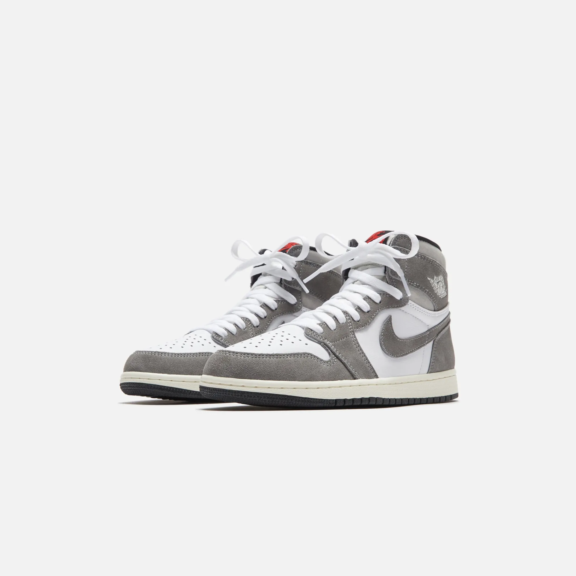 Hot Jordan Nike Air1 Retro High Og Black / Fire Red / White / Light Smoke Grey