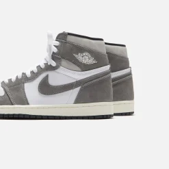 Hot Jordan Nike Air1 Retro High Og Black / Fire Red / White / Light Smoke Grey