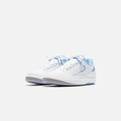 Shop Jordan Nike Air2 Retro Low White / University Blue / Cement Grey