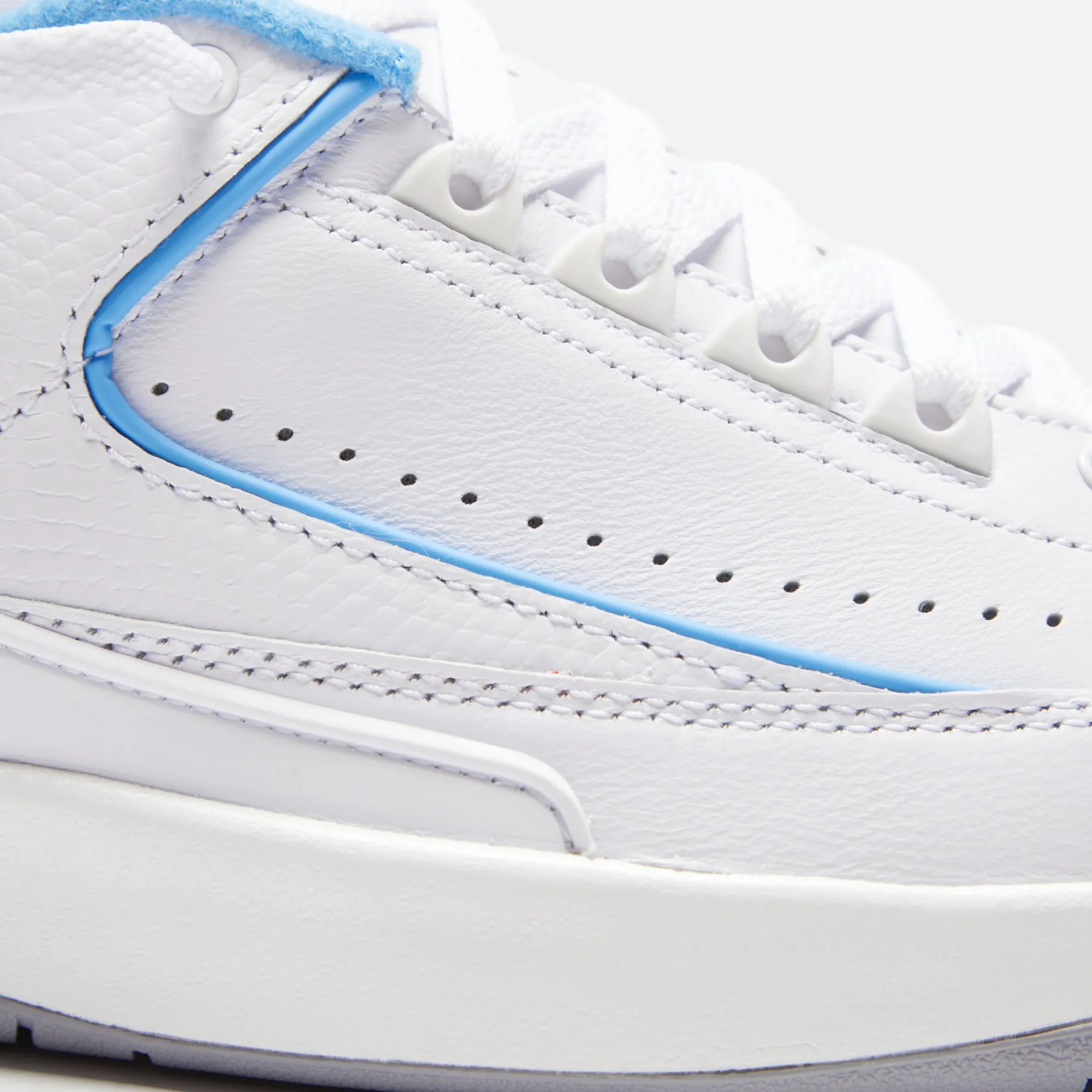 Shop Jordan Nike Air2 Retro Low White / University Blue / Cement Grey